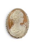 Spilla Mandile 1922 Donna Cammei  in Argento Conchiglia 2MSPCM190